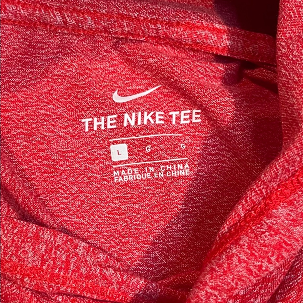 Nike Ohio State Buckeyes Hoodie Scarlet Red Long Sleeve Tee Size Large - Picture 2 of 4